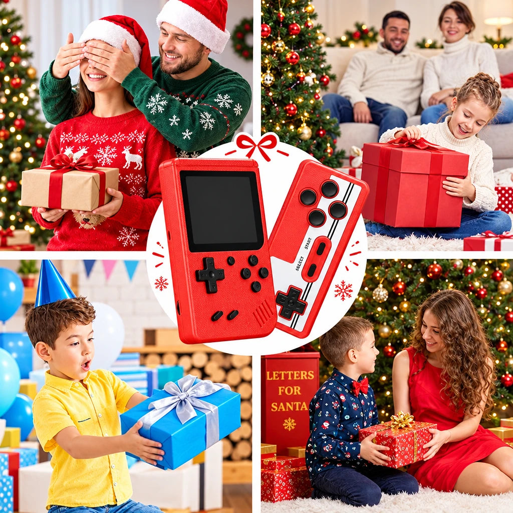 Consola retro portátil como regalo en familia